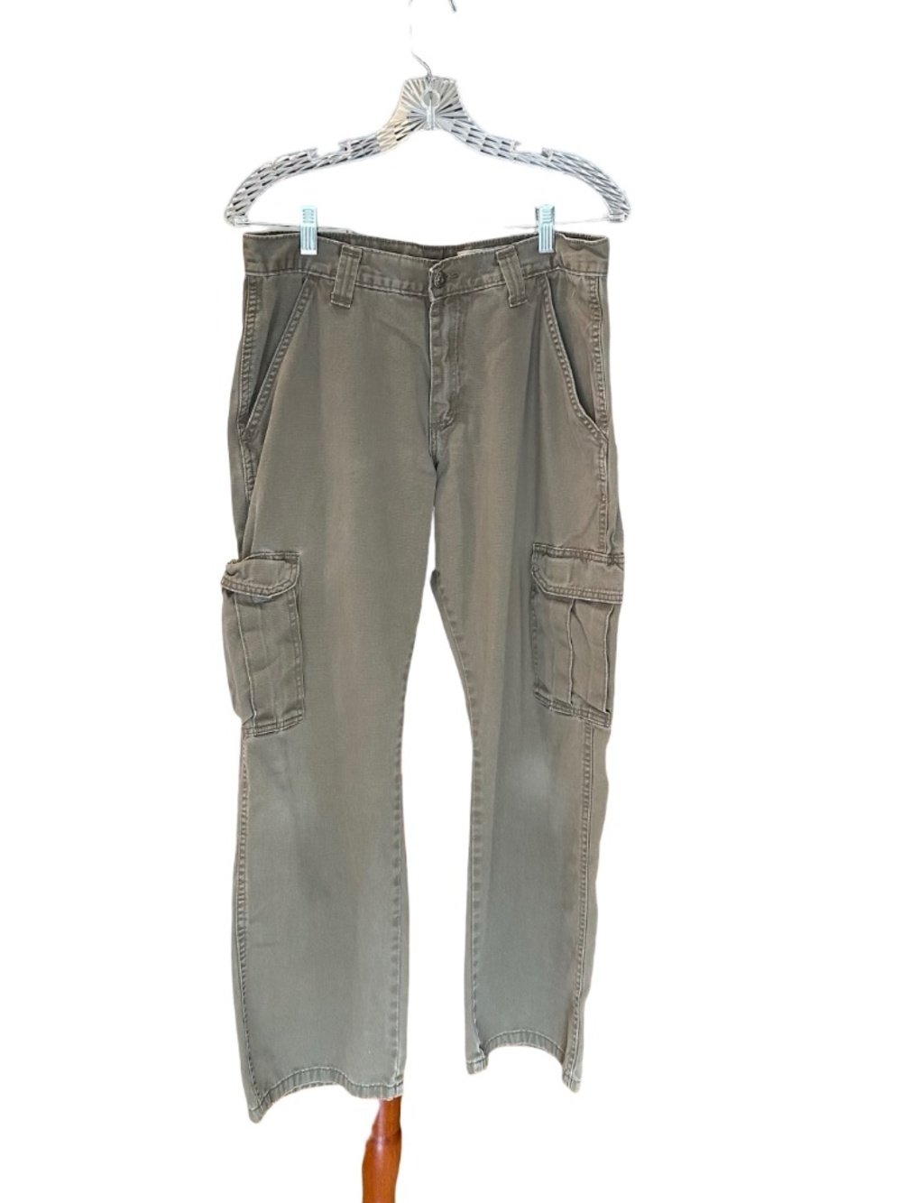 Wrangler Men's Straight Fit Cargo Pants Green/Brown Tones 32"x30"